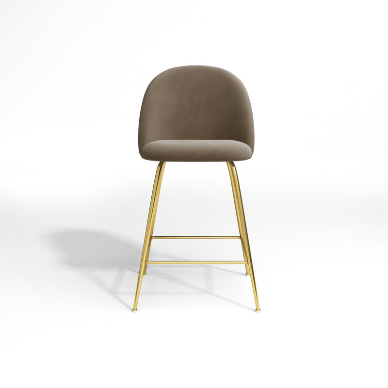Ella Upholstered Counter Stool with Metal Frame