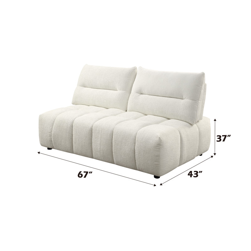 Causeuse modulaire contemporaine sans accoudoirs Cristeen