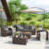 Sofa Seating Group with Storage and Ottomans