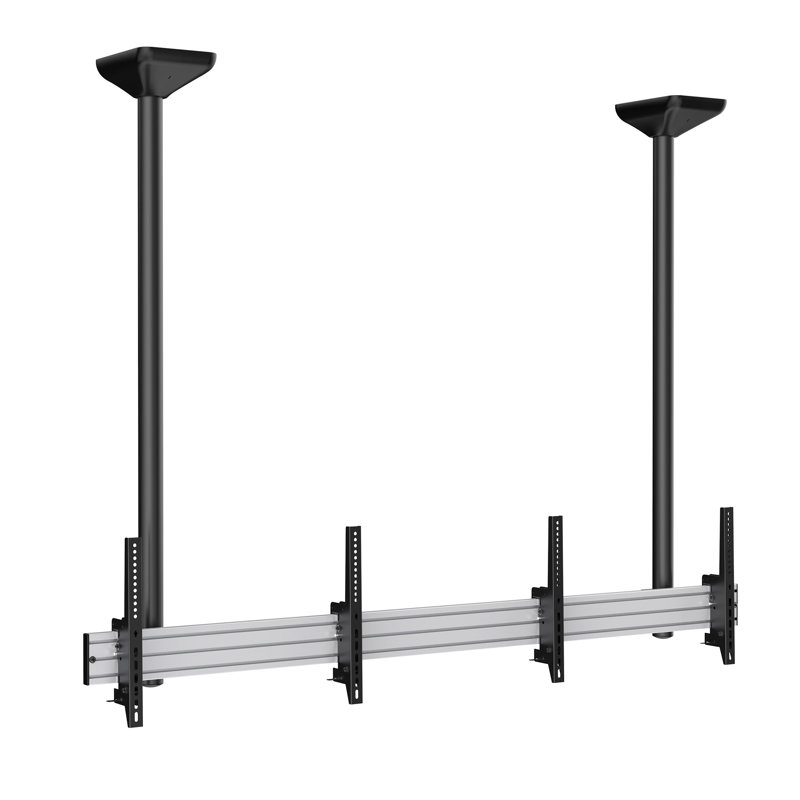 Black Tilt Multi Screen Ceiling Mount for Holds up to 110 lbs