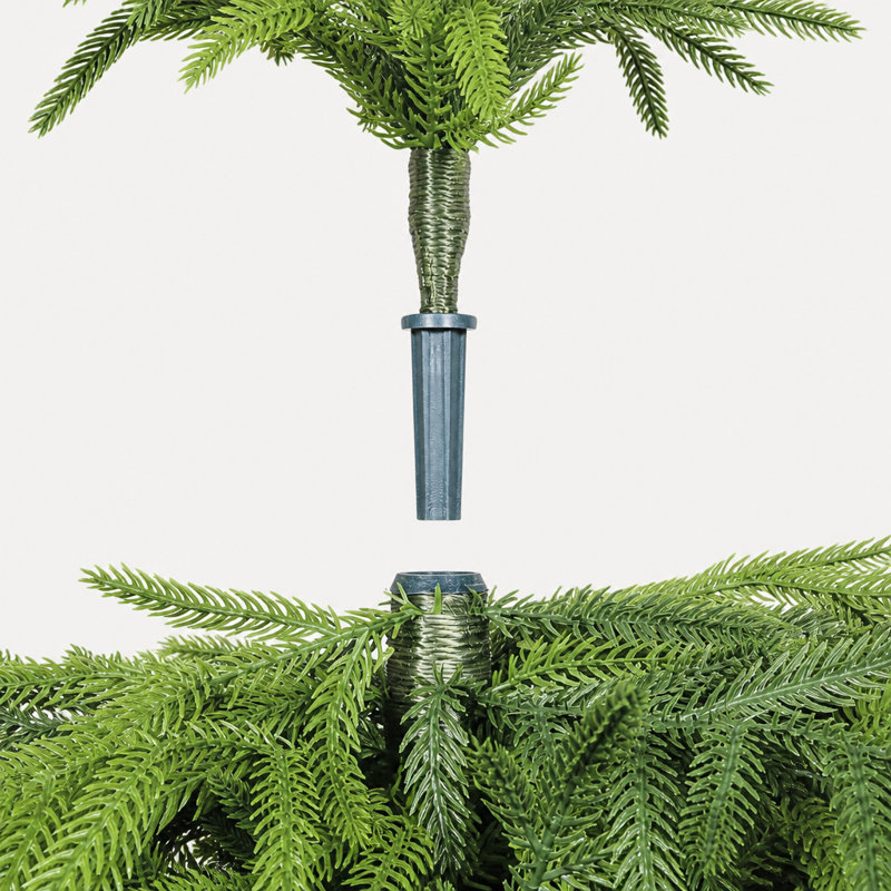 5FT Artificial Real Touch Norfolk Pine Tree 1-Piece Set with Potted Base