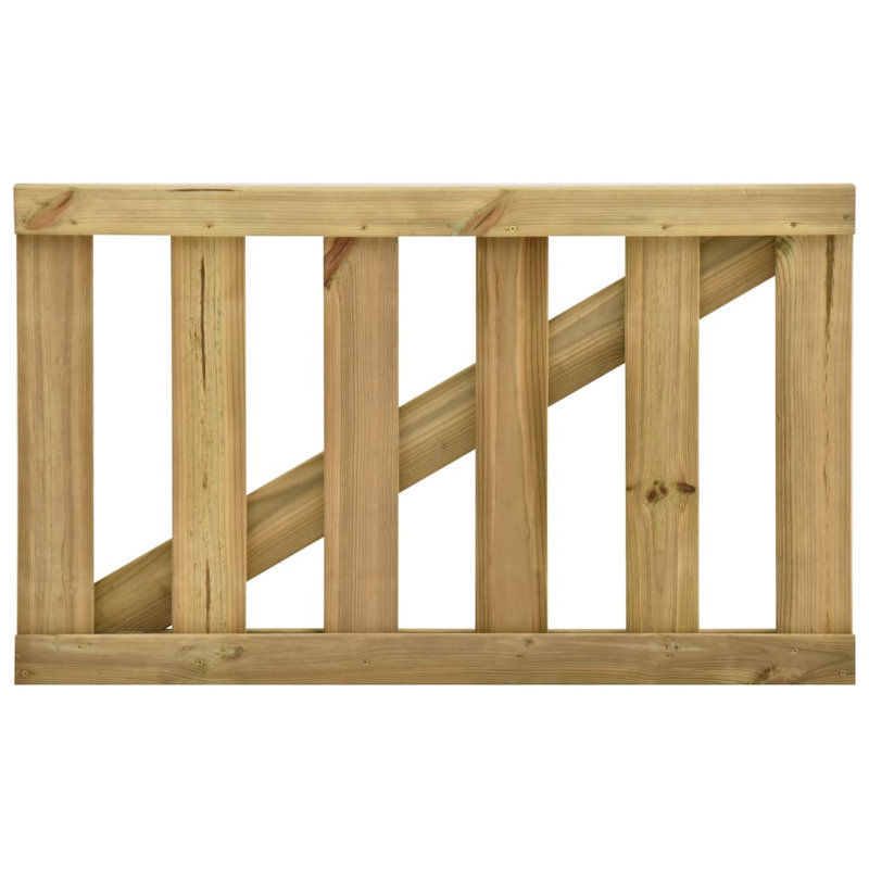 Garden Slats Gate Impregnated Pinewood, 60cm H x 100cm W