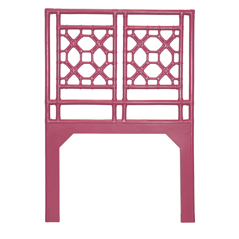 Lattice Back Platform Bed, Twin XL, Hot Pink