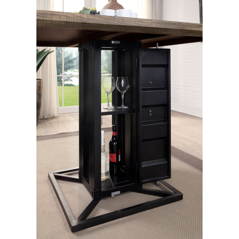 Hellman Square with Steel Base Dining Table