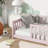 Bubbli Modern Floor Bed With Fence, Rubber Wood And Safety Guardrails-115630443