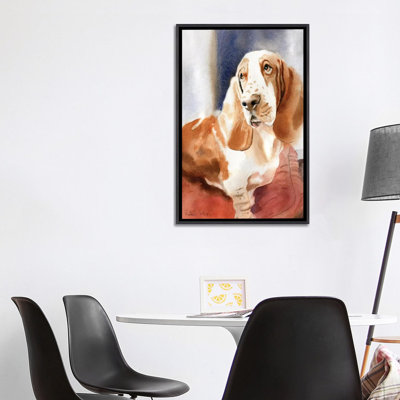 «Basset Portrait» par Rachel Parker - reproduction d'art