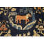 Tapis antique chinois à motif floral Ningxia