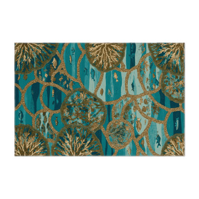 Tapis d'intérieur et d'extérieur vert Nature