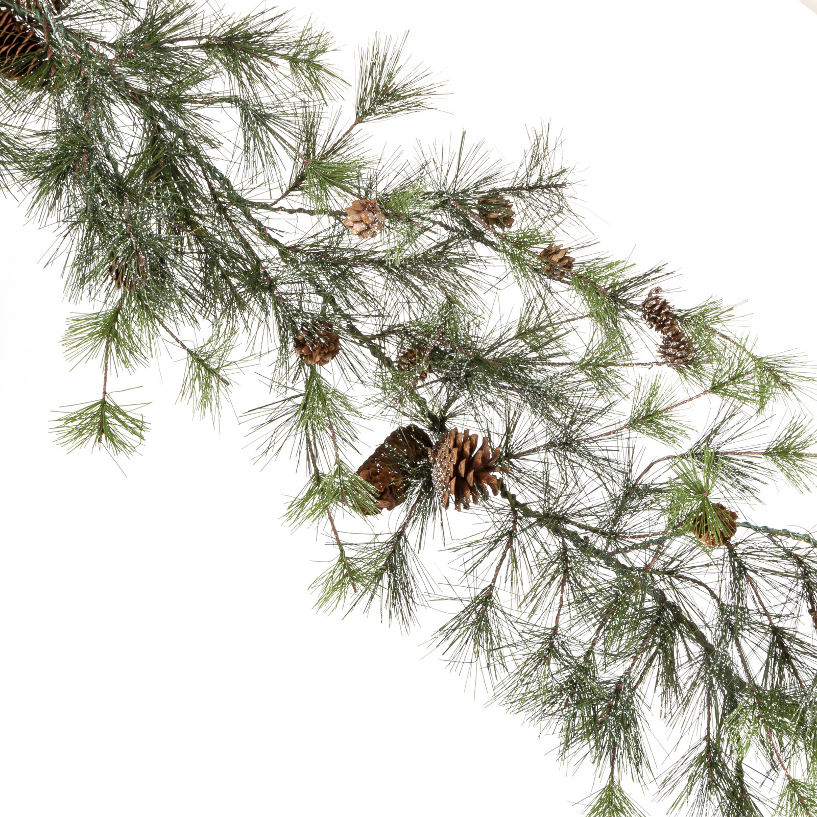 72" Snowy Pine Christmas Garland