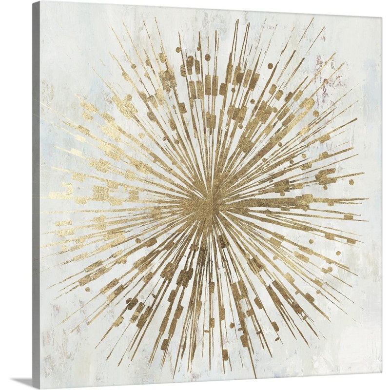 «Golden Star» par Tom Reeves - reproduction d'art sur toile, H 12 po x l 12 po, Toile tendue, Sans cadre
