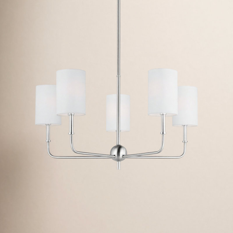 Rowley 5-Light Chandelier, Brushed Nickel
