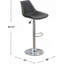 Ensemble de 2 chaises / tabourets de bar pour salle à manger avec tabourets de bar réglables couleur ébène et polyuréthane chromé