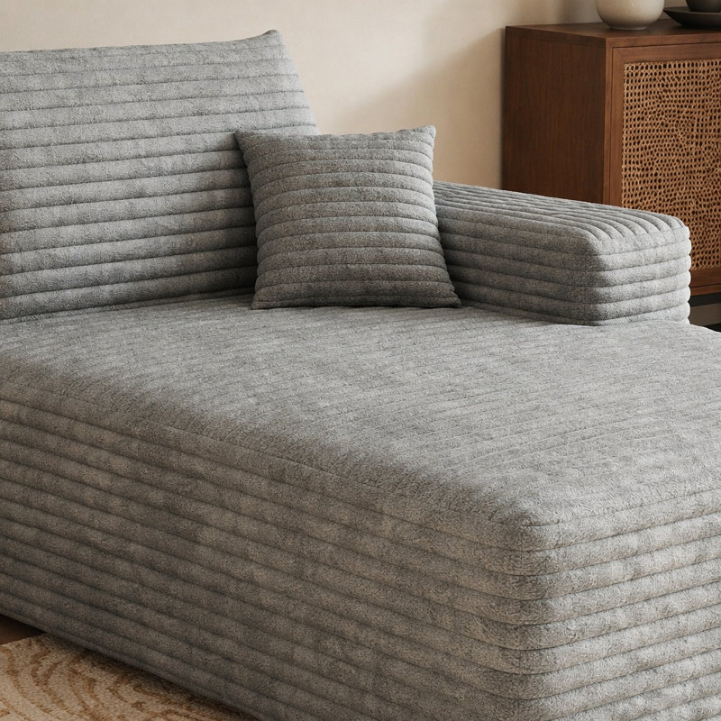 Y159-R-SLEEPER-GREY canapé-lit droit gris, L 68,1 po, Gris