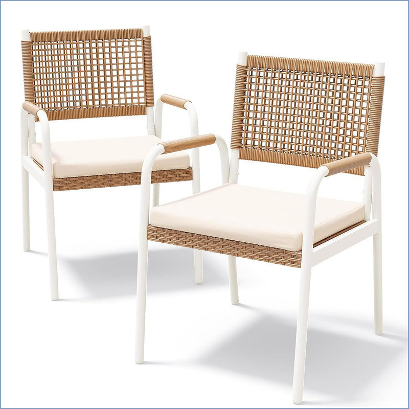 Metal Outdoor Lounge Chair, White, White
