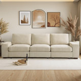 Avanthika 101" Modular Sectional Sofa Chenille Couch with Storage Space  & USB Ports For Living Room
