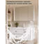Meuble-lavabo de style français en nid d'abeille en aluminium avec lavabo en céramique intégré