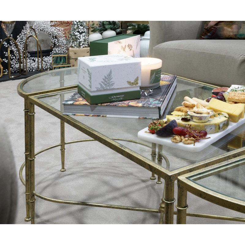 Aaliyah Glass Top Living Room Table Set