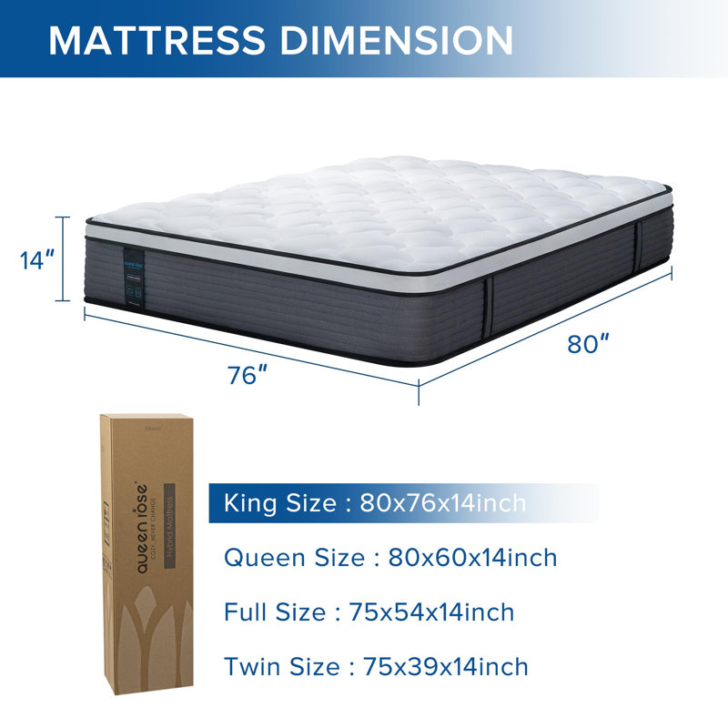 Medium Hybrid Last Foam Mattress in a Box Protaras, 10", King