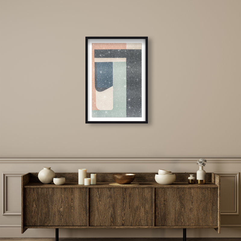 Eternal Shores Shadowbox Abstract Print by Oliver Gal, Black Frame, 10 x 15, 37.5"H x 25.5"W, Black Frame
