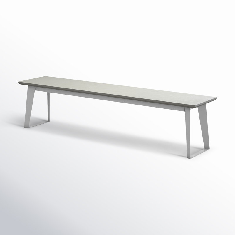 Rami 76" Stone Outdoor Bench, Performance Stone