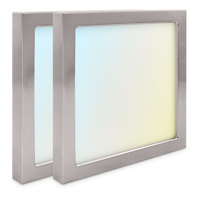 LED Flush Mount, Brushed Nickel