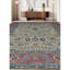 Wool Oriental Area Rug in Gold/Rust/Blue