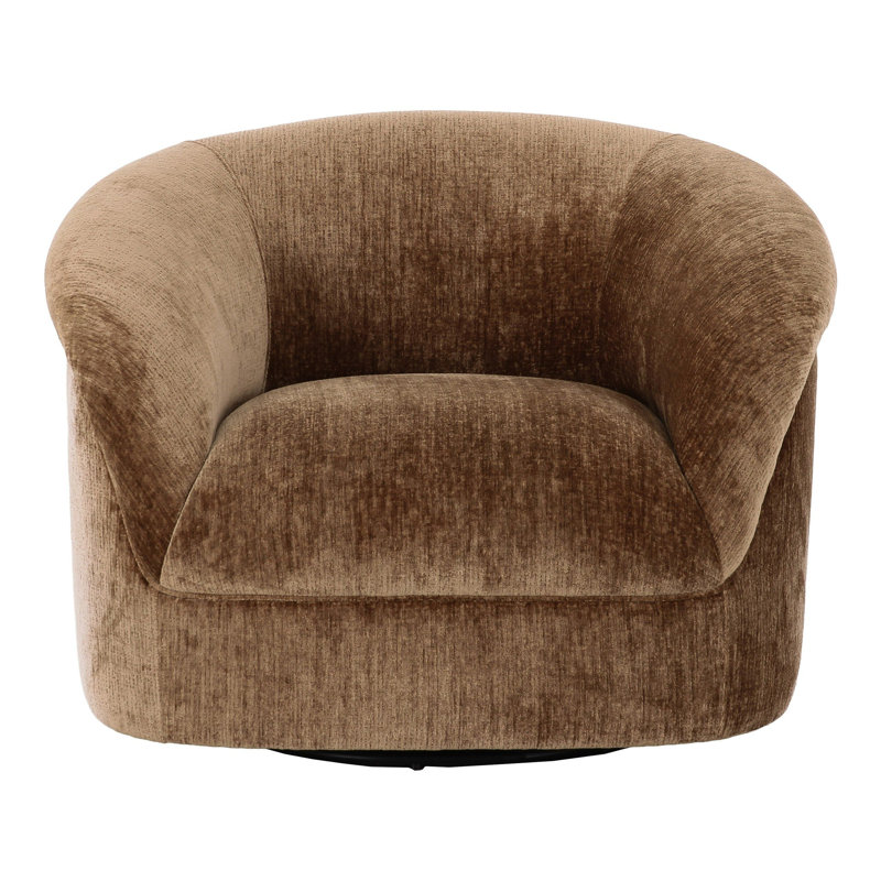 Sheth - Chaise d'appoint moderne en tissu brun