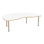Table d'activité Kidney effaçable à sec avec pieds réglables - tableau blanc / sable