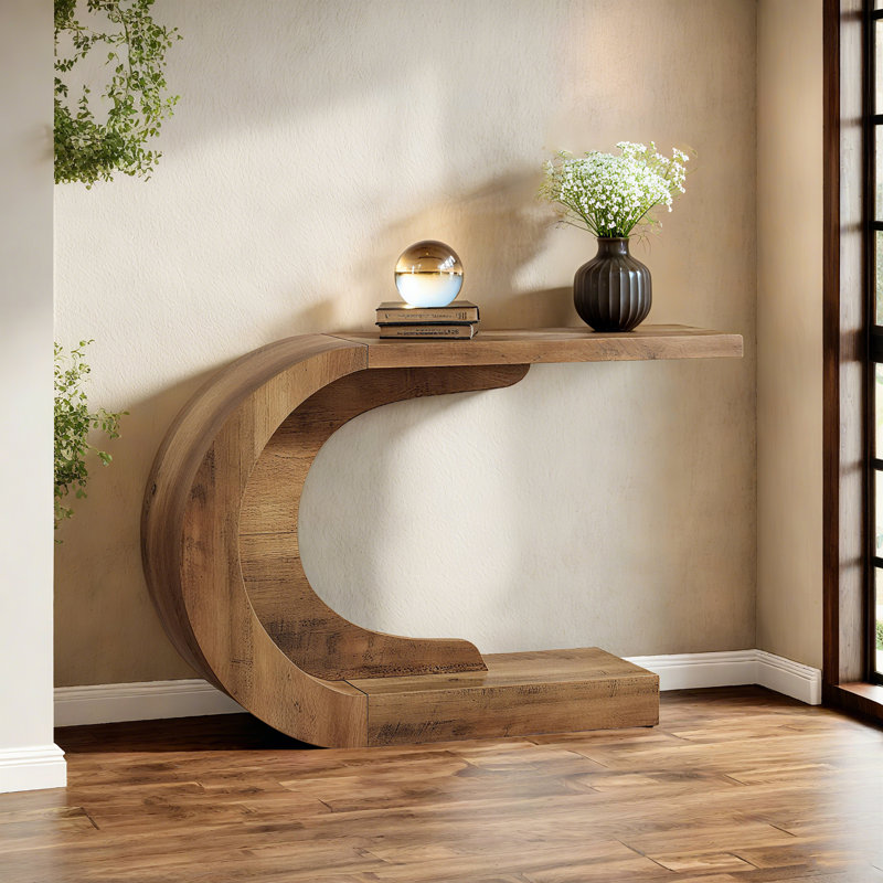  Retro 43.3" Console Table, Entryway Hallway Table