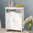 Bathroom Standing Cabinet - White, Double Shutter Doors, Dependable , Finish, Ample Storage Room, Easy Assembly Directions White Unit With Reliable Coated, Spacious Area, Simple