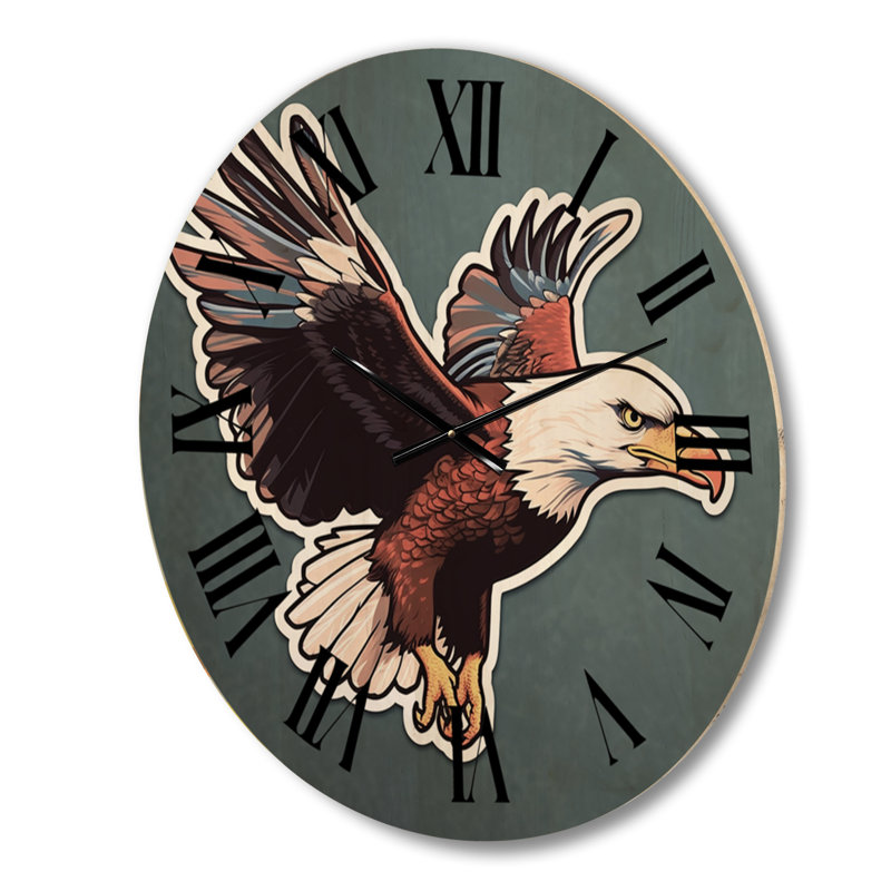 Horloge murale en bois massif Worsley, Moyenne