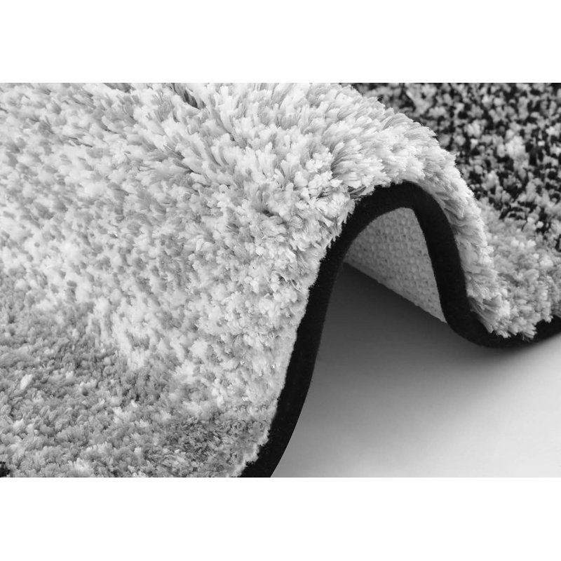 Microfiber Bath Mat, Non-Slipabsorbent Bathroom Mat, Black, Single - 90cm L x 3cm W