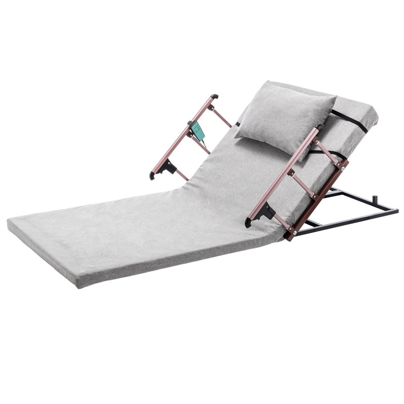 Lit réglable à commande électrique, poids de 300 lb, 4 à 68 de levage, rails, télécommande pour les personnes âgées et les grossesses, lecture confortable au repos, mousse de 2,4 po, support ergonomique, housse respirante, tête