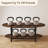 Wooden Oval Coffee Table with Storage