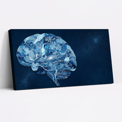 Blue Brain Canvas Wall Art Oil Painting Print Set Of 1