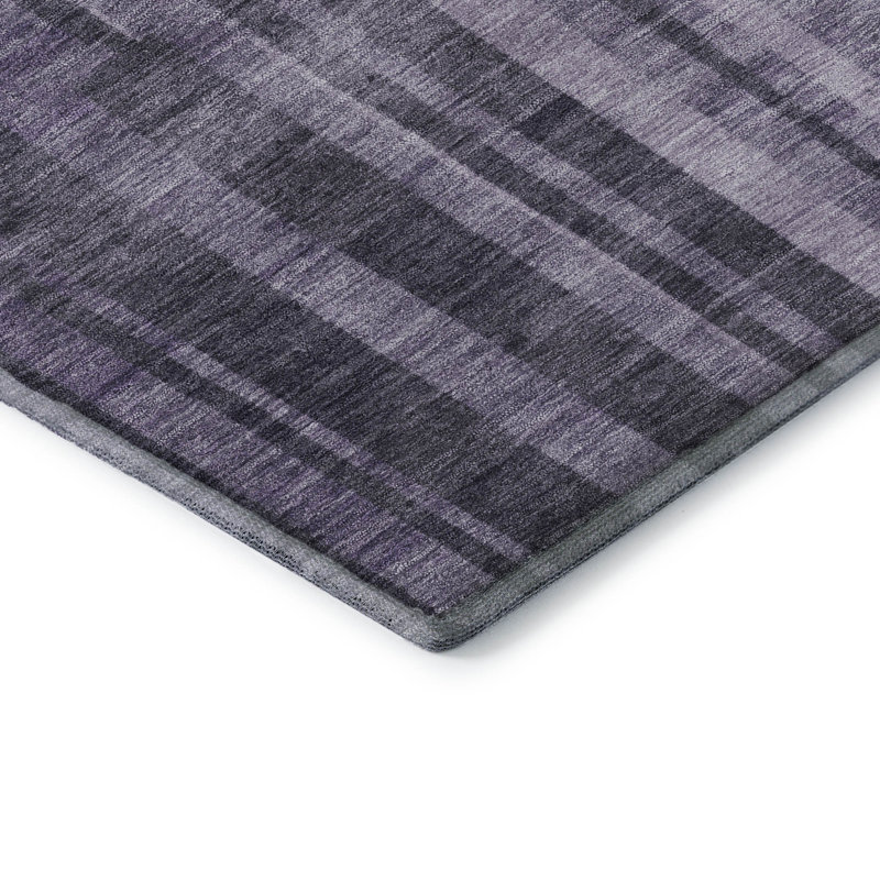 Premium Machine Washable Emerson AMF1063 Striped Rug, Rectangle 1'8" x 2'6"