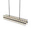 Lustre rectangulaire luxueux en cristal pour le salon et la salle à manger, cadre noir avec cristaux K9