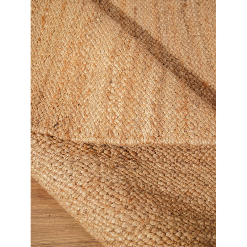 Heller Hand Woven Jute Eco-Friendly Solid Area Rugs - Rectangle, Light Brown Color, Solid Pattern, High Pile, Natural Fiber, Outdoor Indoor