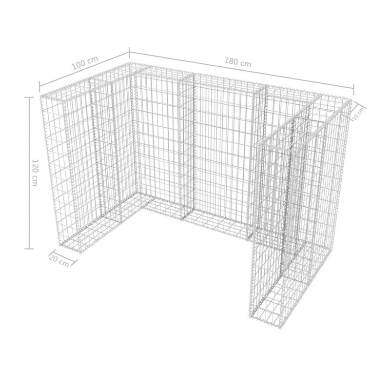 Garbage Can Storage Trash Can Enclosure Galvanized Steel Wire Mesh