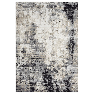 Mareo Machine Woven Abstract Area Rug 