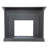 Isik Criss-Cross Electric Fireplace w/ Faux Stone