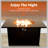 25" H Steel Outdoor Fire Pit Table With Lid