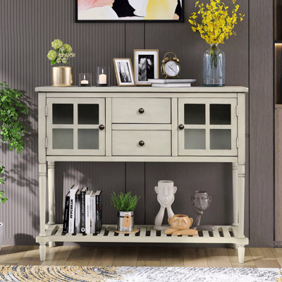 Console en bois / verre Farmhouse