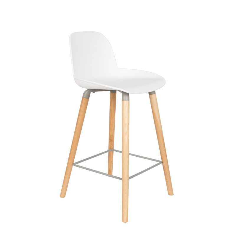 Albert Kuip Counter & Bar Stool, Counter Stool (26" Seat Height), White