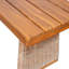 Banc d'extérieur en bois d'acacia (ensemble de 2), finition teck + osier brun-618151844