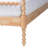 Baxton Studio Caliana Bobbin Four-Poster Platform Bed - Wooden Bed Frame With Turned Spindle Posts And Panel Headboard, Vintage-Inspired Bedroom Furniture, Natural Brown, Queen-1053011604-1053011605
