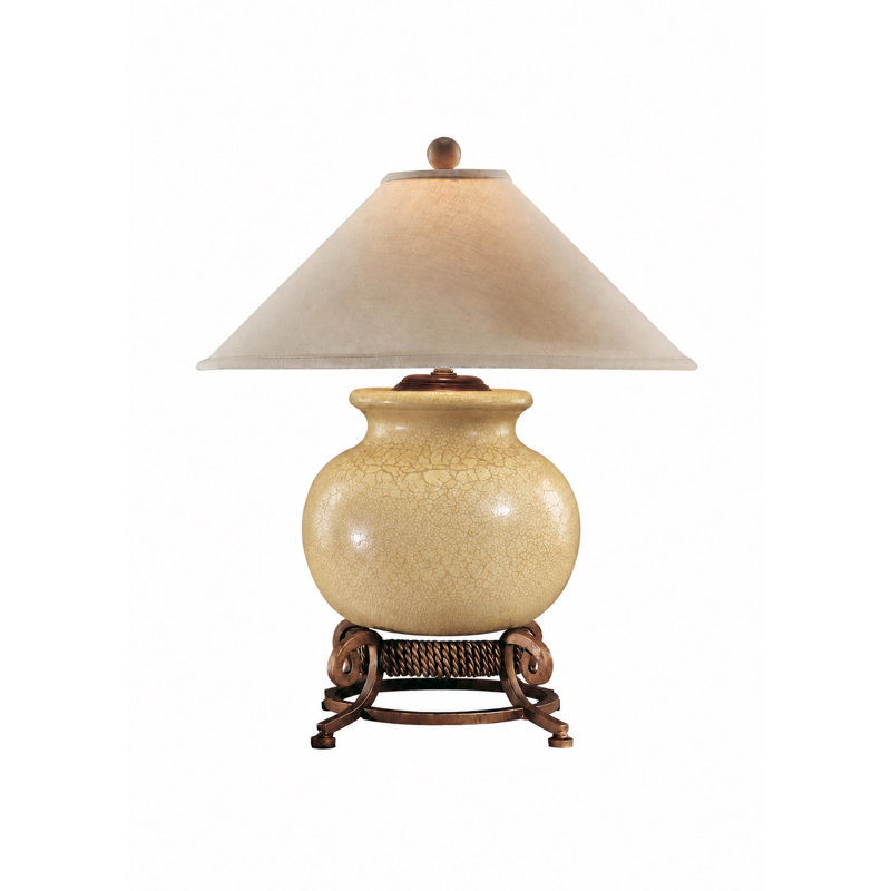 Urne avec lampe sur pied