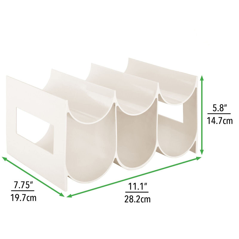 Arthenia 6 Bottle Tabletop Wine Bottle Rack, Cream 