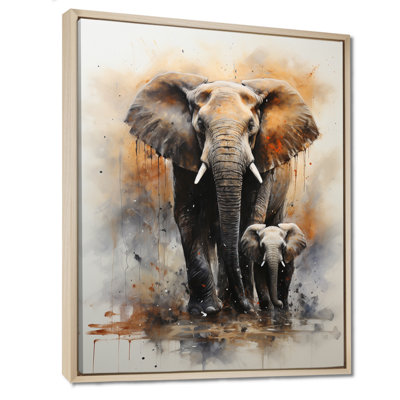 «Keehn Elephant Gentle Giants Elephants II», reproduction sur toile encadrée