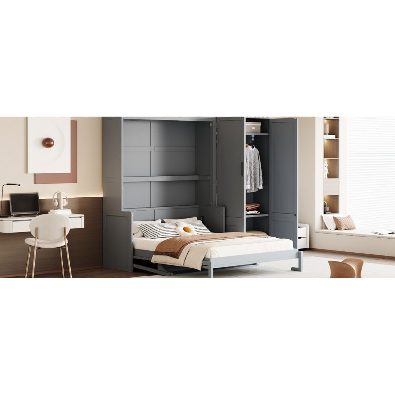 Grand lit gris peu encombrant avec pliage facile et maximisation de la commodité